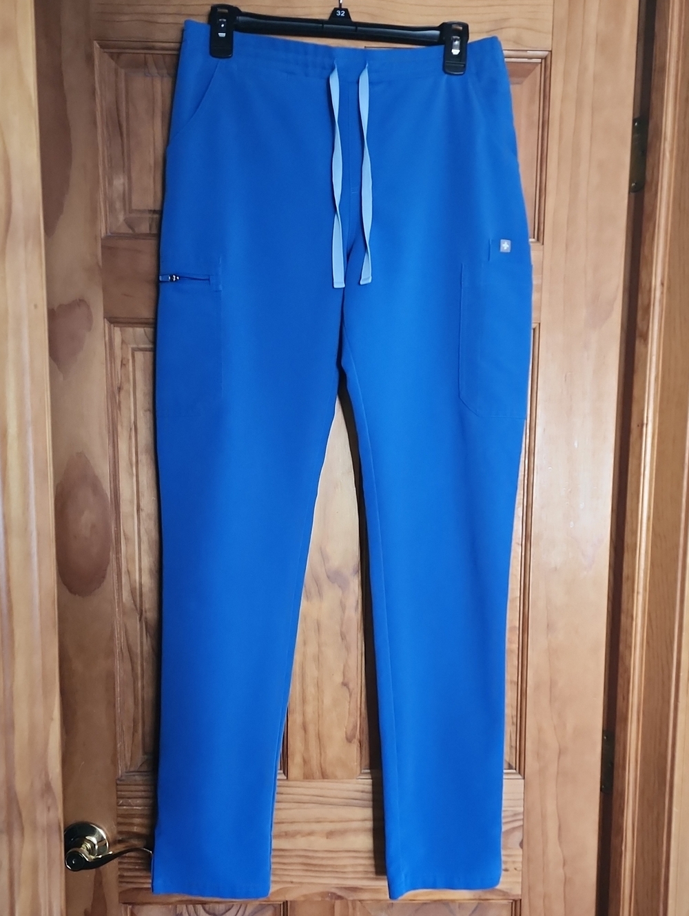 Figs, Women's, Blue Drawstring Scrub Pants, Small Tall